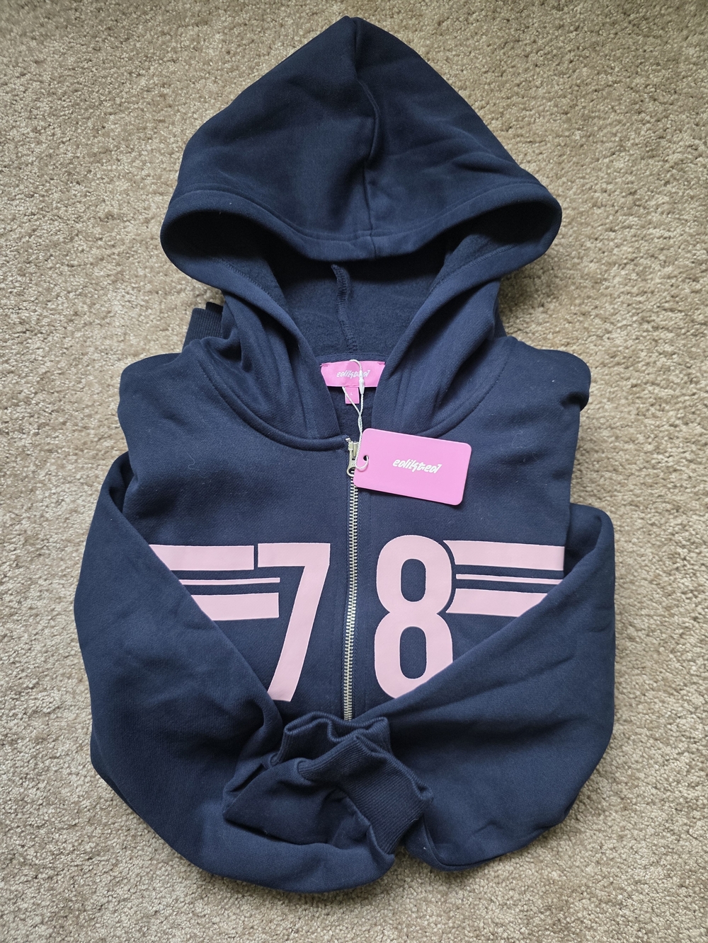 Edikted 78 Bow Zip Up Hoodie